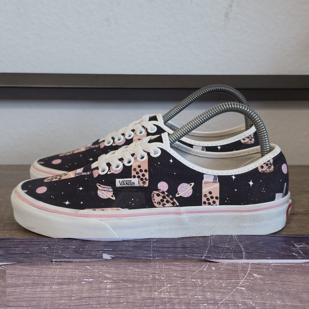 Vans Authentic Custom Women's Athletic Skate Shoes Sneakers Size 8 Black